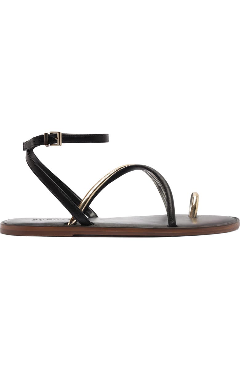 Schutz Valeria Toe Loop Ankle Strap Sandal, Alternate, color, Black