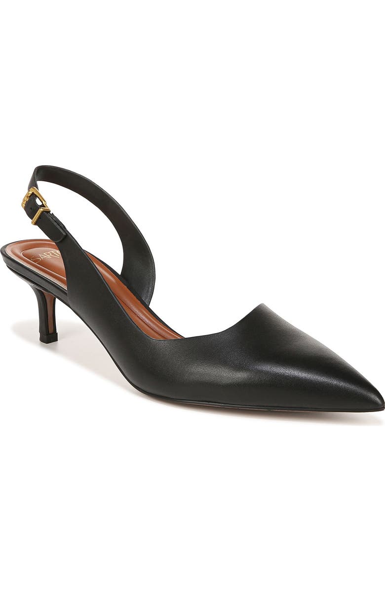 SARTO by Franco Sarto Kimberly Half d'Orsay Pointed Toe Kitten Heel Pump, Main, color,
