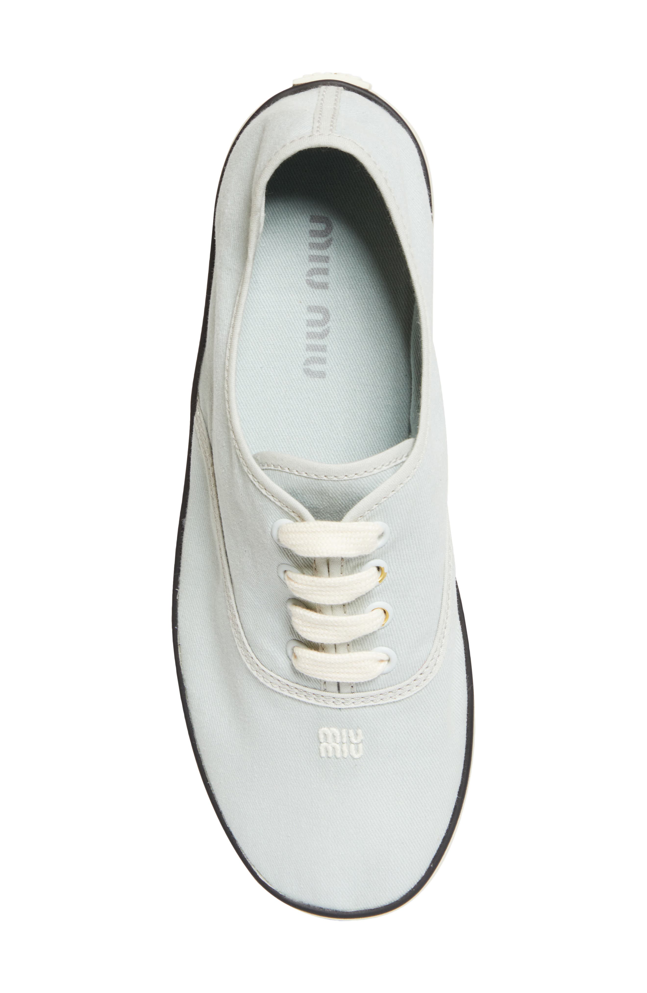 Miu Miu Low Top Canvas Sneaker, Alternate, color, Blue