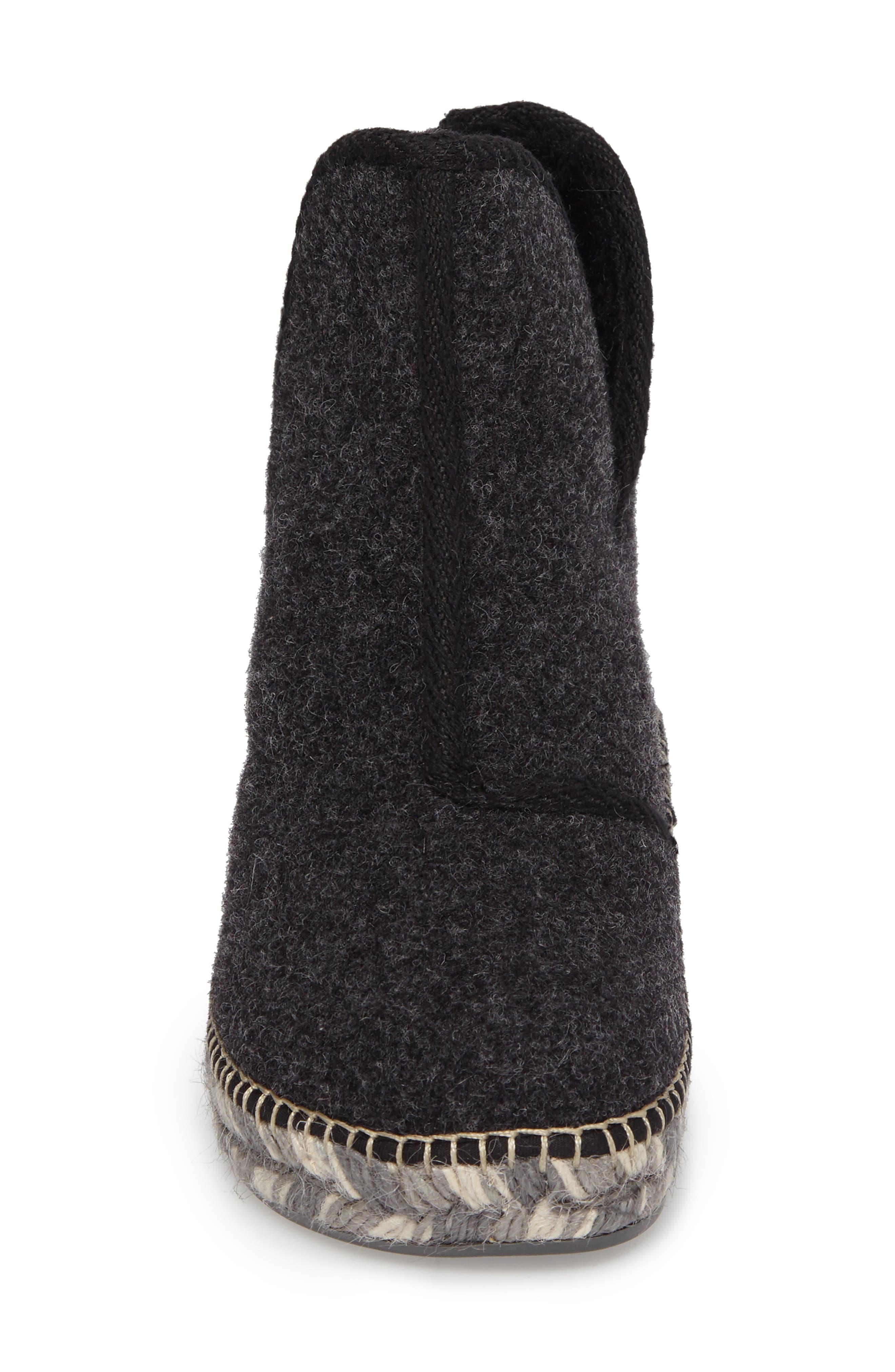 Toni Pons Espadrille Platform Bootie with Faux Fur Lining, Alternate, color, Black Felt