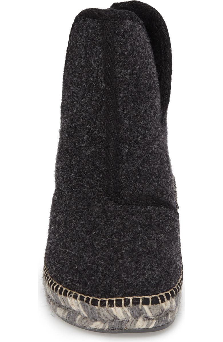 Toni Pons Espadrille Platform Bootie with Faux Fur Lining, Alternate, color, Black Felt