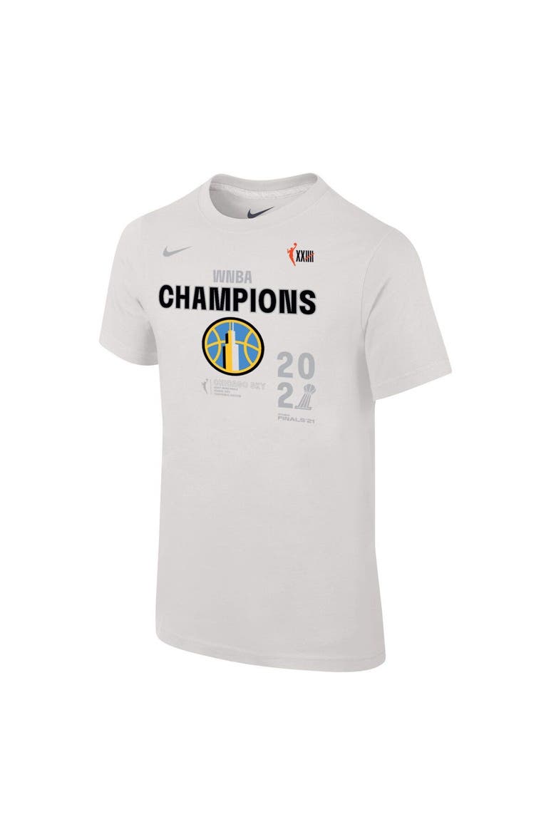 Men's Nike White Chicago Sky 2021 WNBA Finals Champions T-Shirt, Alternate, color, White