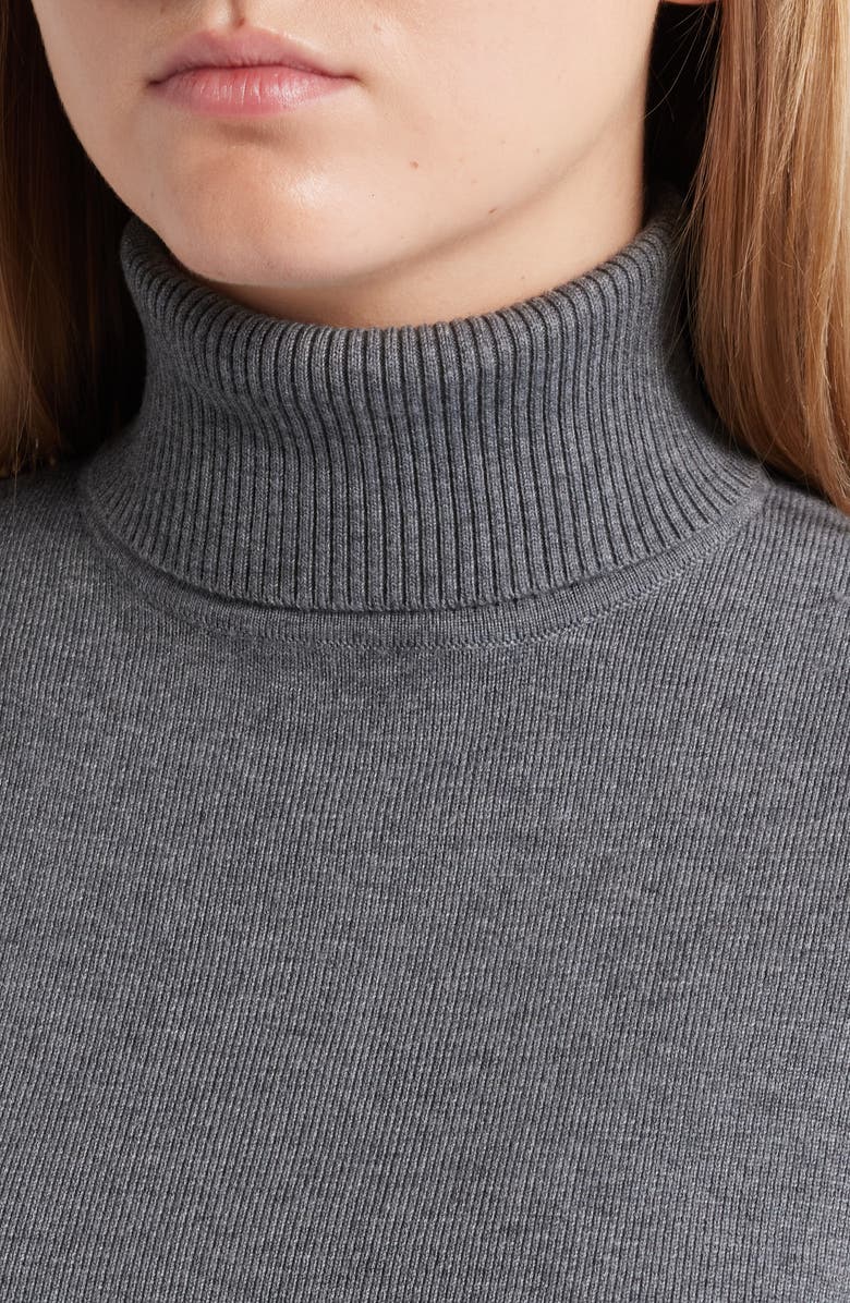 Anne Klein Short Sleeve Turtleneck Sweater, Alternate, color,