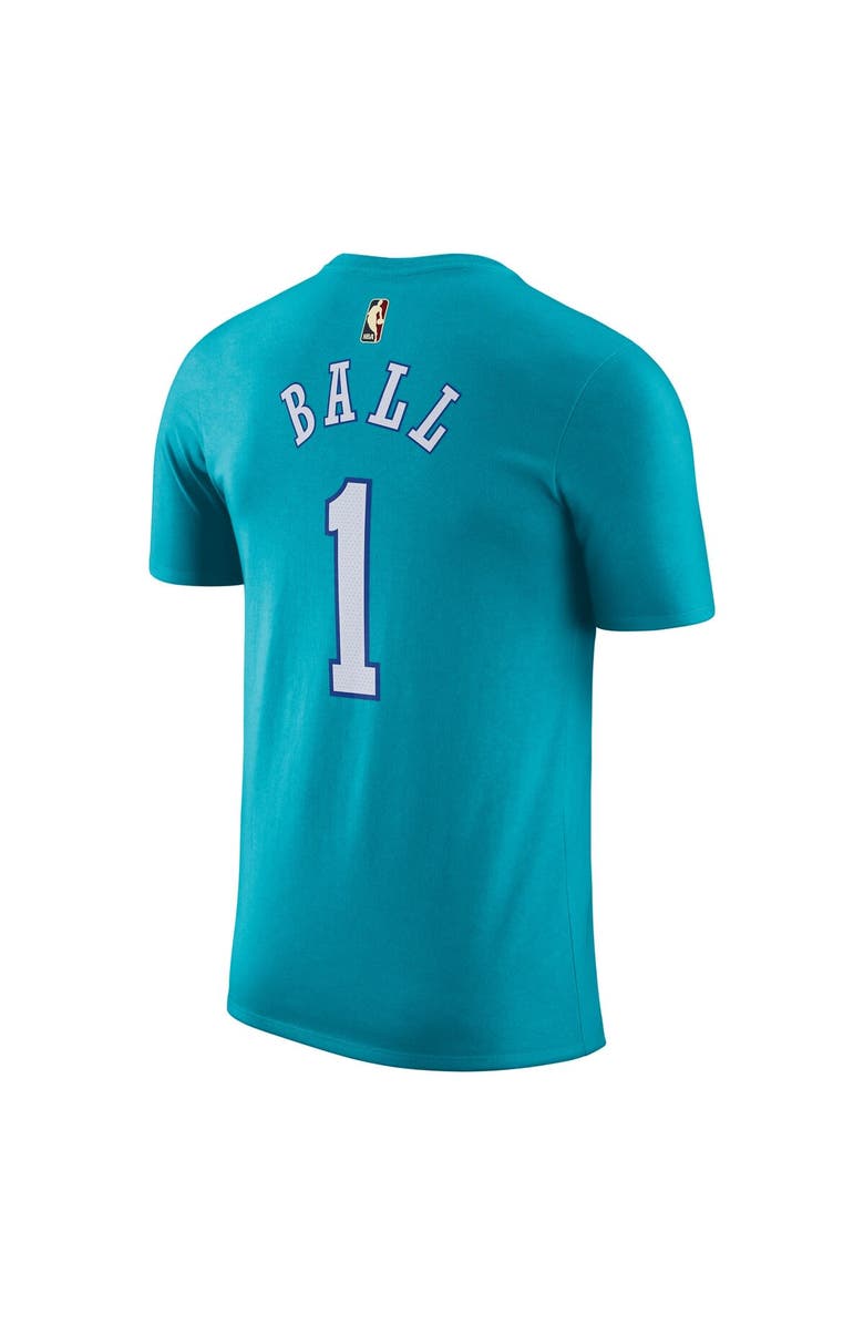 Jordan Brand Men's Jordan Brand LaMelo Ball Teal Charlotte Hornets 2023/24 Classic Edition Name & Number T-Shirt, Alternate, color, 