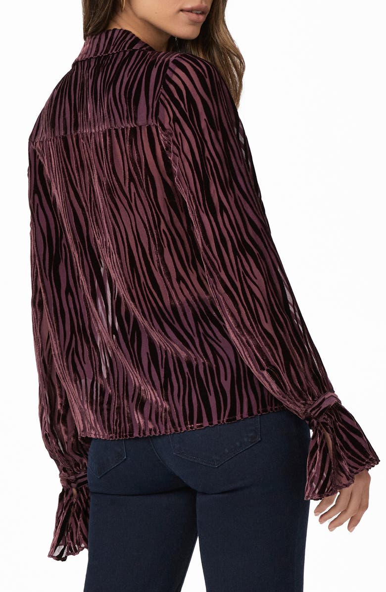 PAIGE Benet Velvet Devore Top, Alternate, color, Aubergine