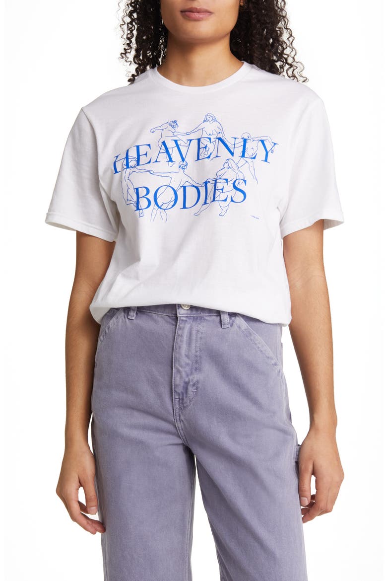 Gender Inclusive Heavenly Bodies Graphic Tee, Main, color, WHITE