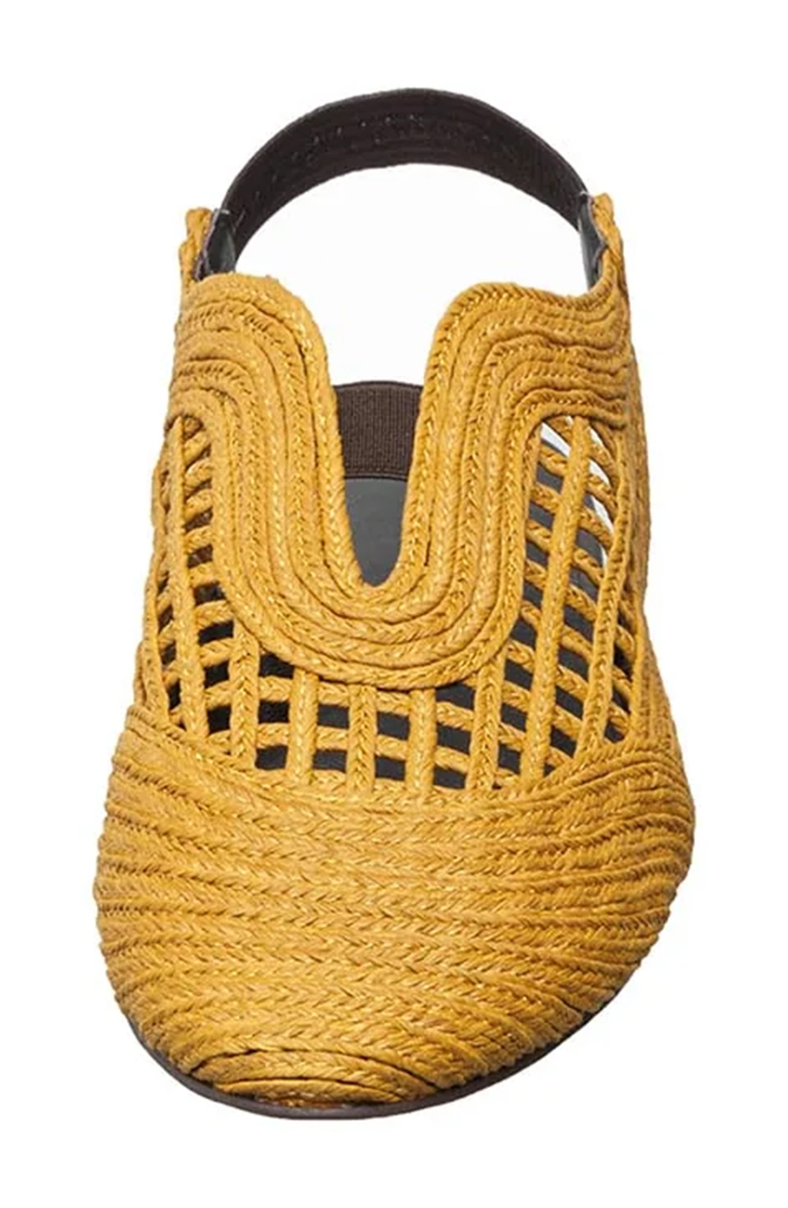 Daisy Slingback Flat, Alternate, color, MUSTARD