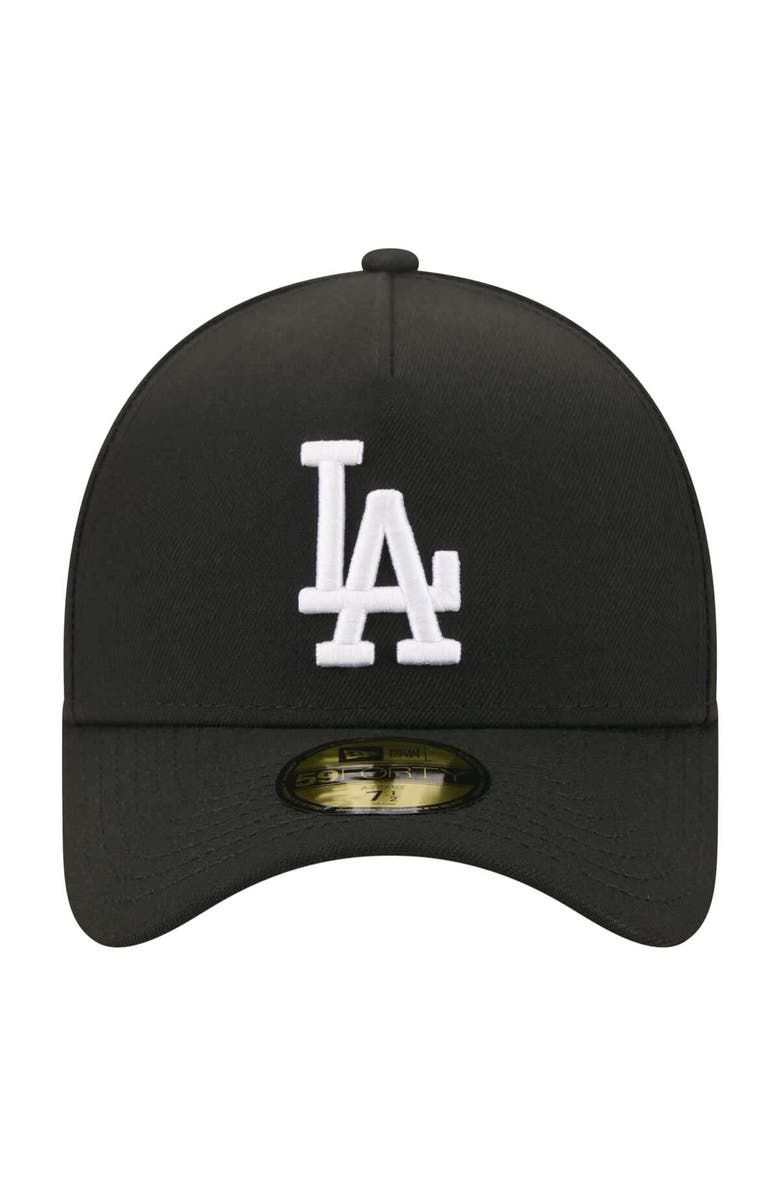 New Era Men's New Era Black Los Angeles Dodgers A-Frame 59FORTY Fitted Hat, Alternate, color, Black