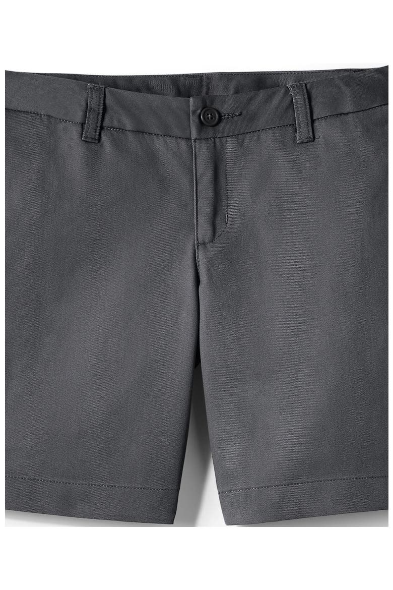 Girls Plain Front Blend Chino Shorts, Alternate, color, Arctic Gray