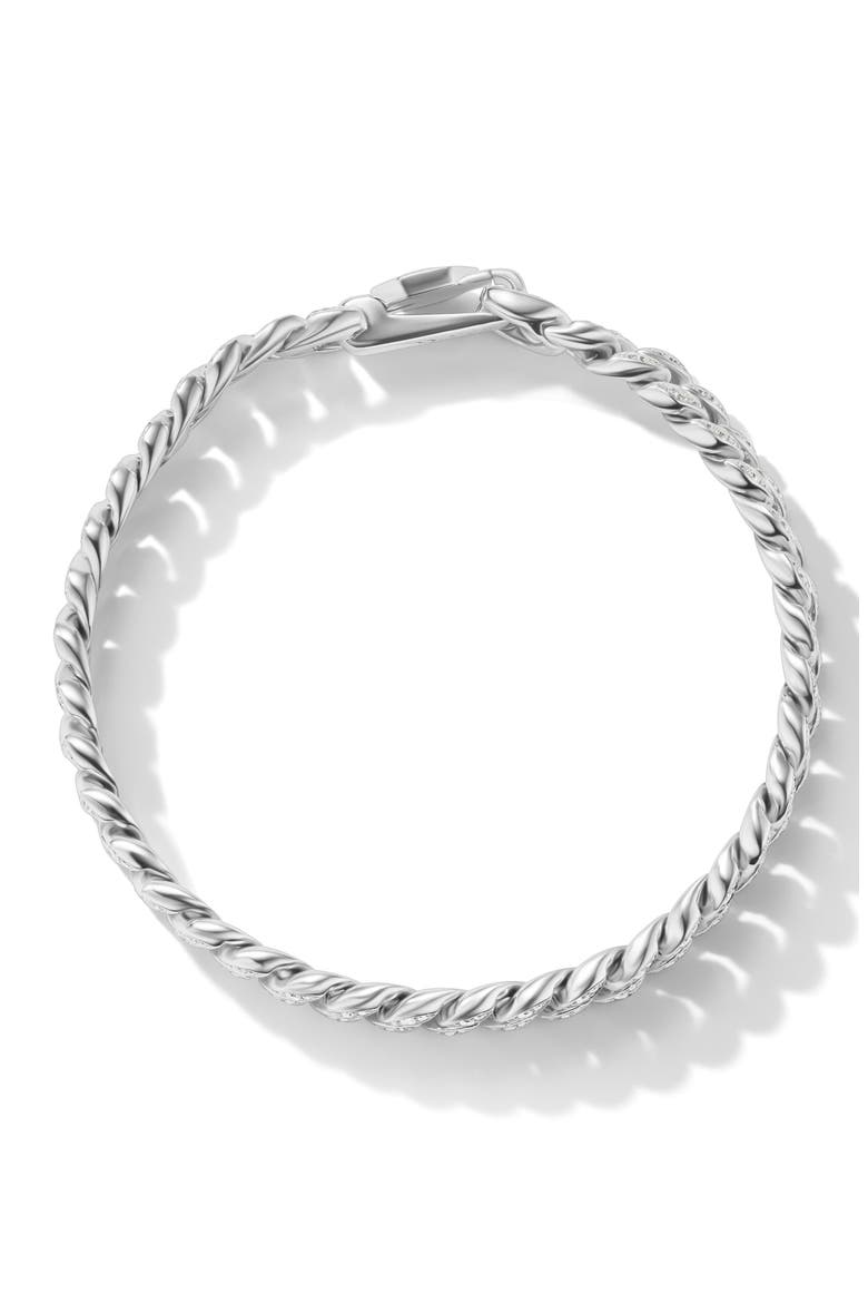 Pavé Diamond Curb Chain Bracelet, Alternate, color, SILVER/ DIAMOND