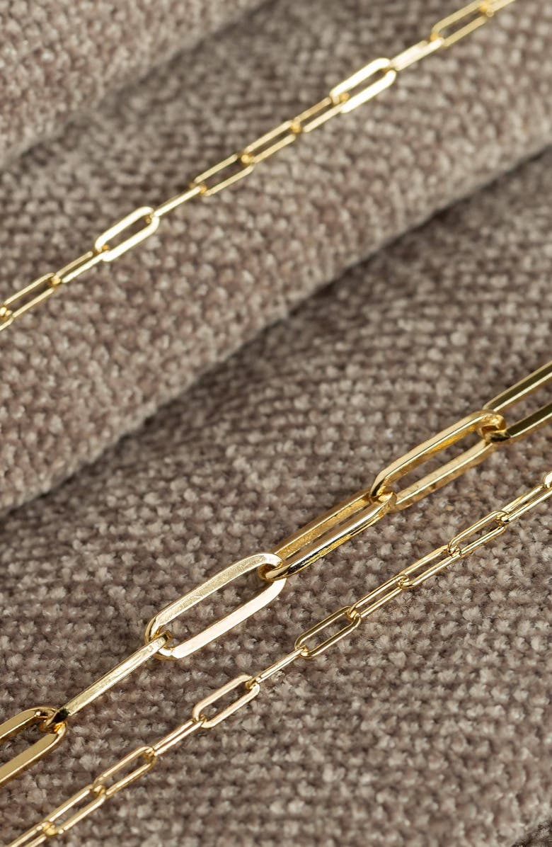 Aurate New York Medium Paperclip Chain Necklace, Alternate, color, Yellow Gold