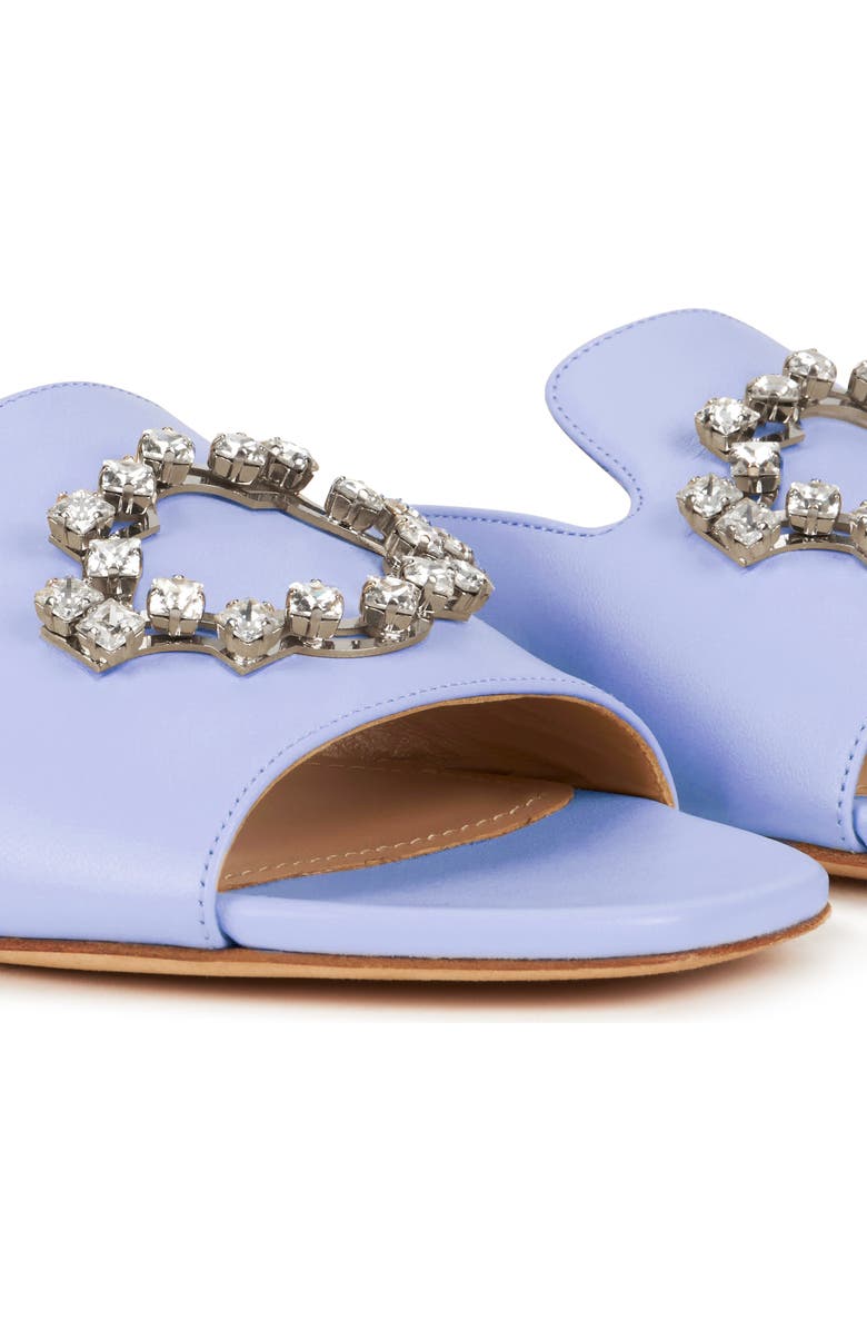 AIMEE ANN LOU Cleo Crystal Slipper in Leather, Alternate, color, Lilac