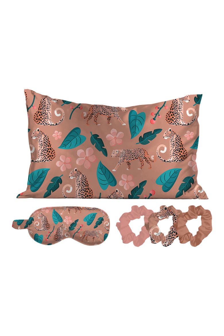 Satin Sleep 5-Piece Set, Main, color, WILD SAFARI