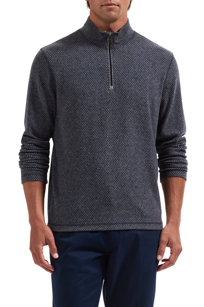Quarter Zip Pullover Sweater, Main, color, NAVY