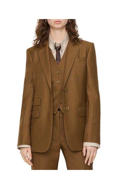 Wool Mohair Tailored Jacket