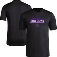 adidas Men's adidas  Black Washington Huskies Locker Slogan Pre-Game T-Shirt