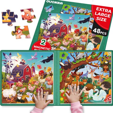 Magnetic Jigsaw Puzzle Set - 2x48 Piece