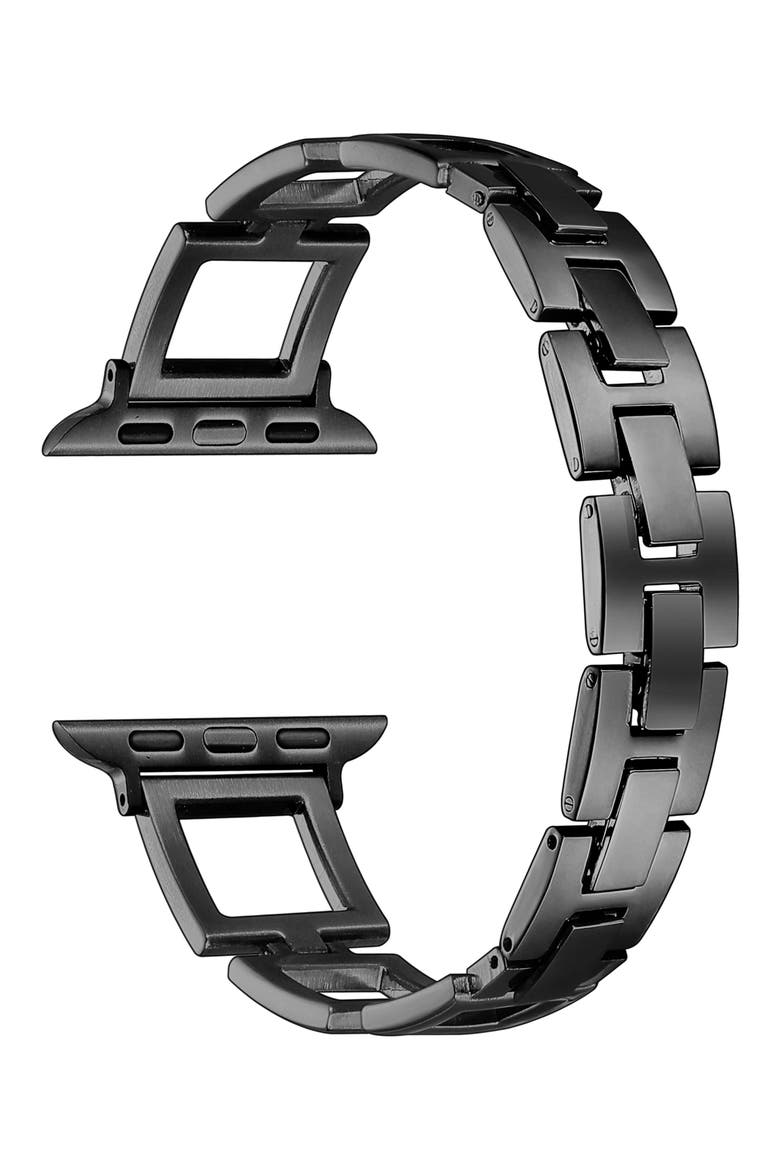 Journey Stainless Steel Apple Watch® Watchband, Alternate, color, BLACK