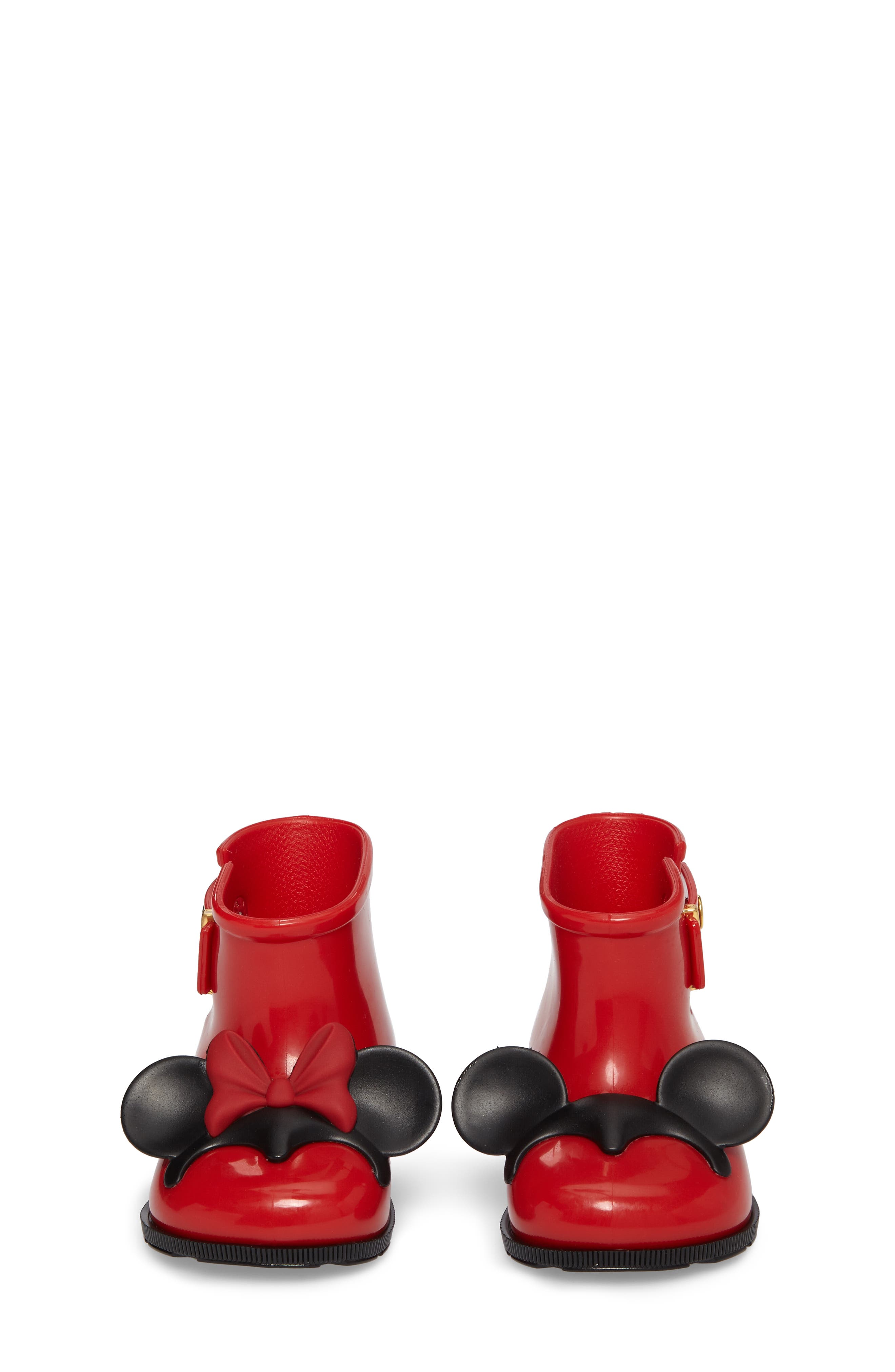Mini Melissa Sugar Rain Disney Twins Waterproof Bootie, Alternate, color, RED