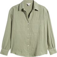 Topshop Casual Cotton Button-Up Shirt