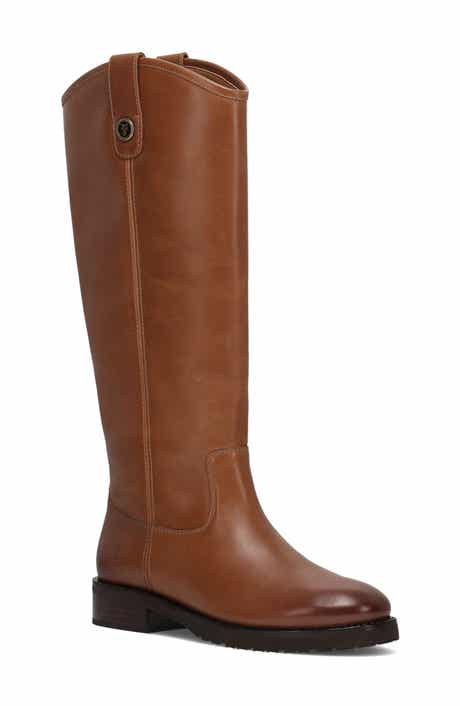 Melissa Lug Button Tall Leather Boot