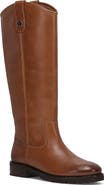 Frye Melissa Lug Button Tall Leather Boot