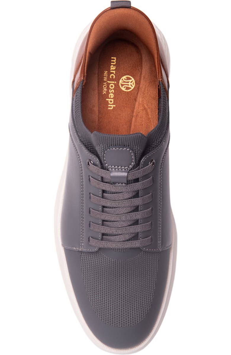 Marc Joseph New York Newbury Street Hands Free Technology Lightweight Leather Sneaker, Alternate, color, Grey Napa Leather