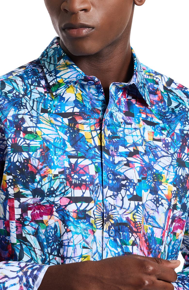 Robert Graham Trumbell Cotton Button-Up Shirt, Alternate, color,