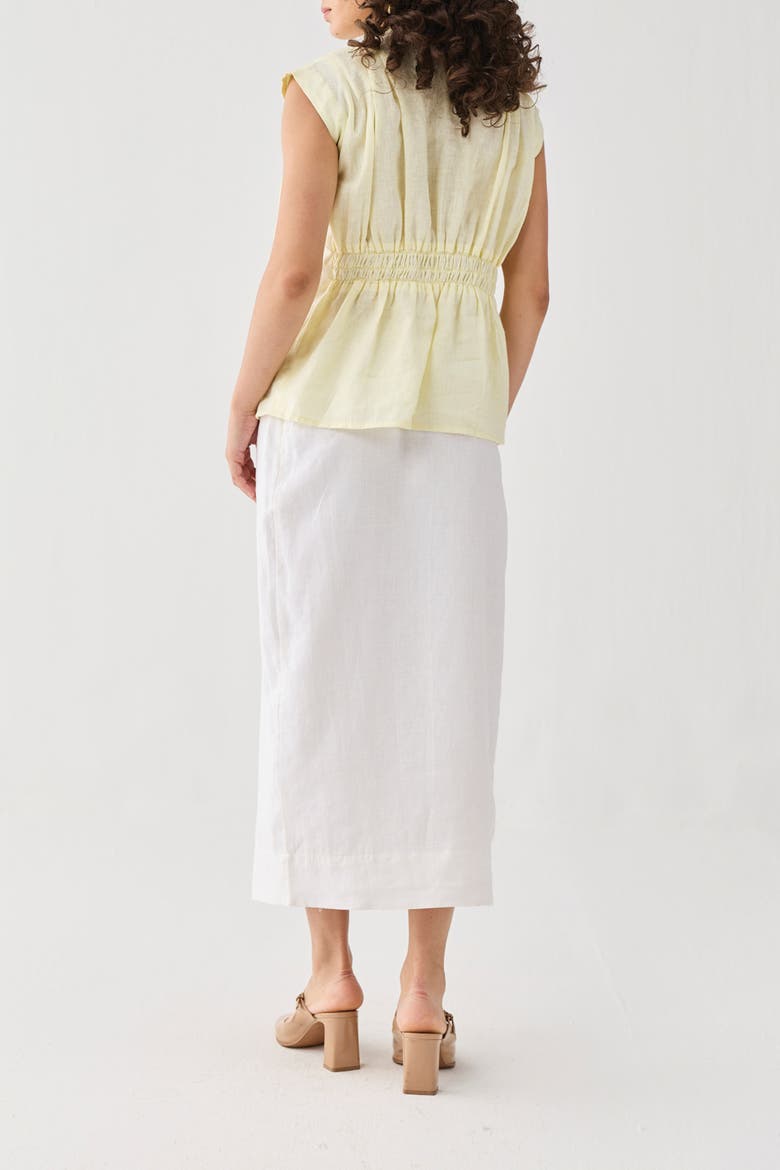 V-Neck Overlap Top, Alternate, color, Butter Lemon