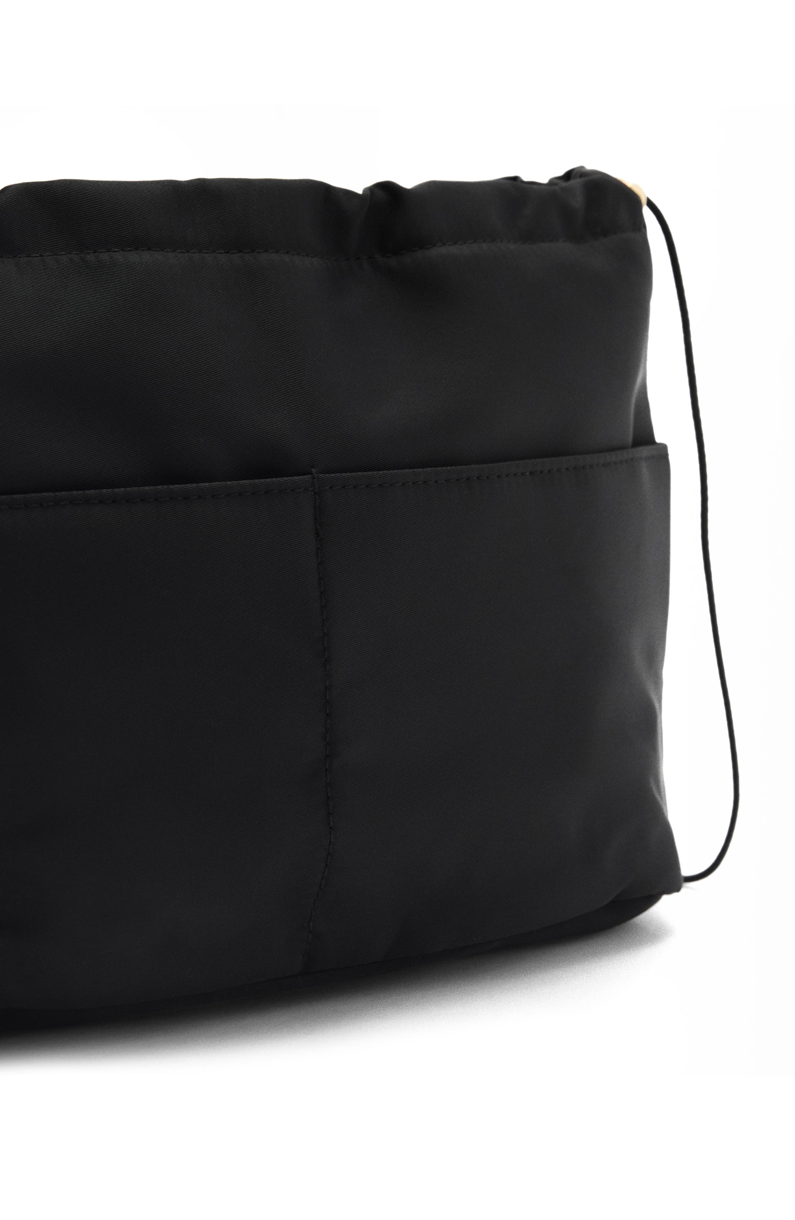 MANGO Nylon Toiletry Bag, Alternate, color, Black