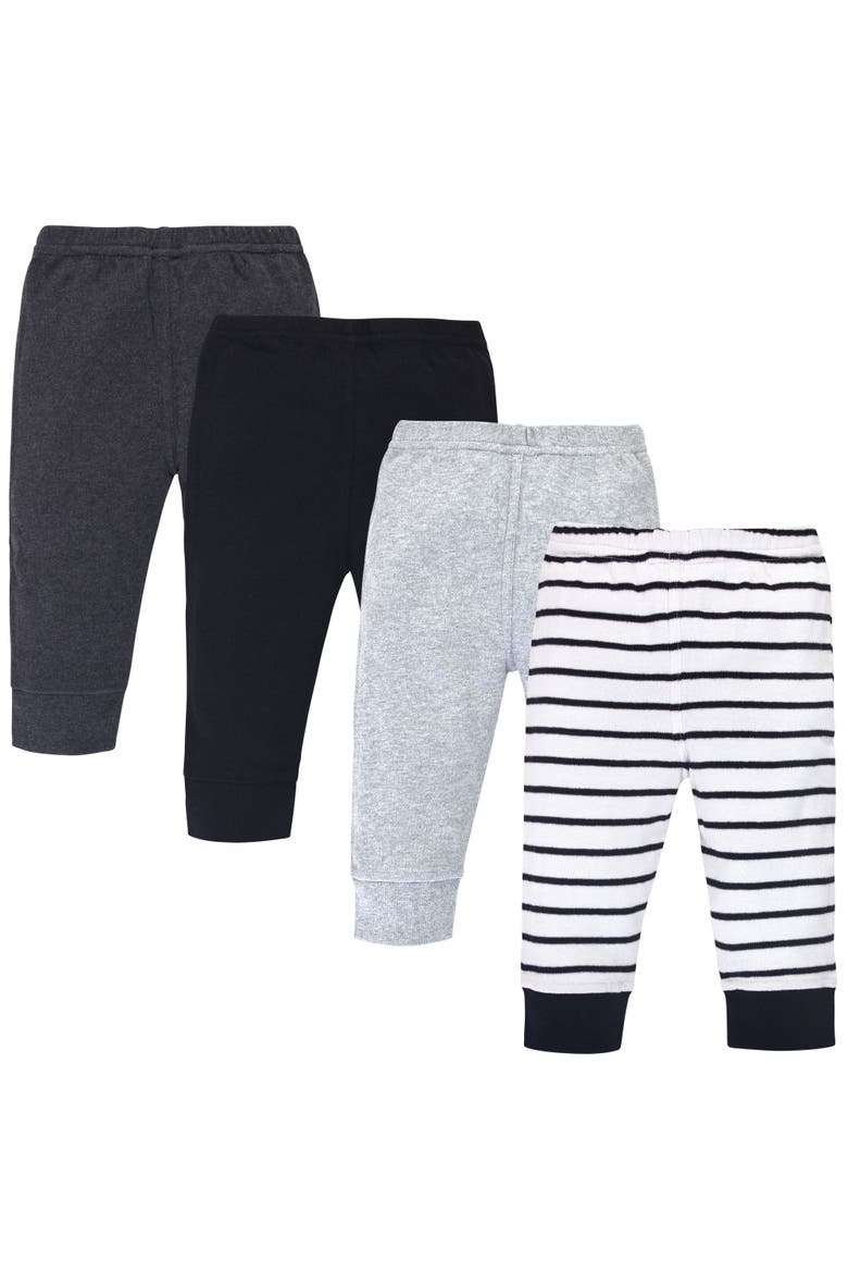 Organic Cotton Bottoms, Main, color, Gray Black Stripe