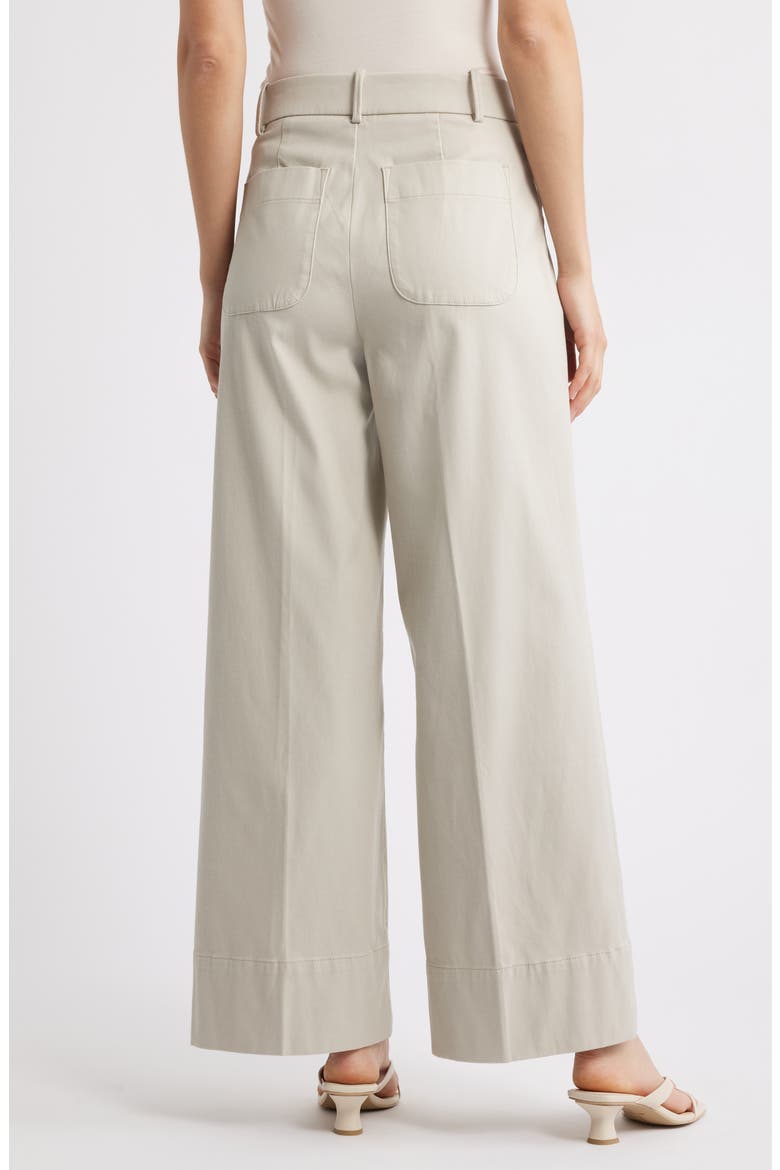 SPANXsupersmooth™ Stretch Twill Wide Leg Pant, Alternate, color, BONE