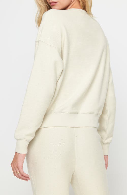 Spiritual Gangster Andi Waffle Fleece Sweatshirt In Neutral