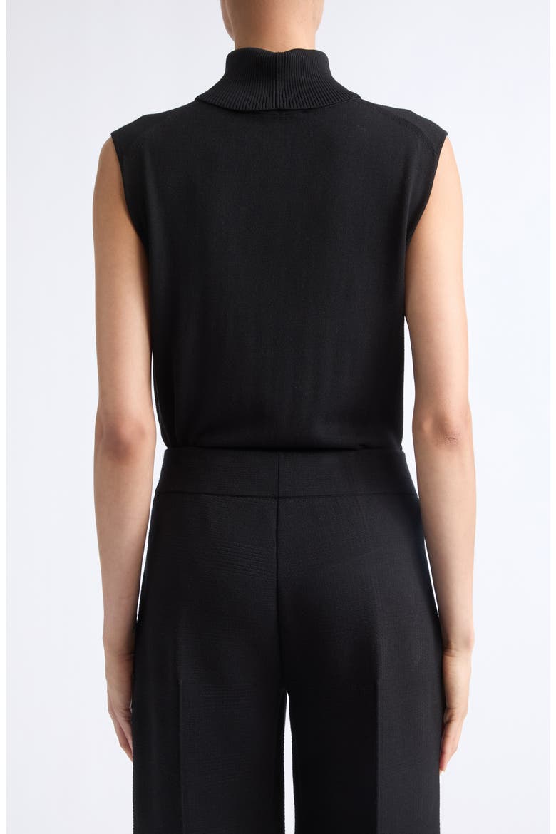 Sleeveless Turtleneck Sweater, Alternate, color, BLACK