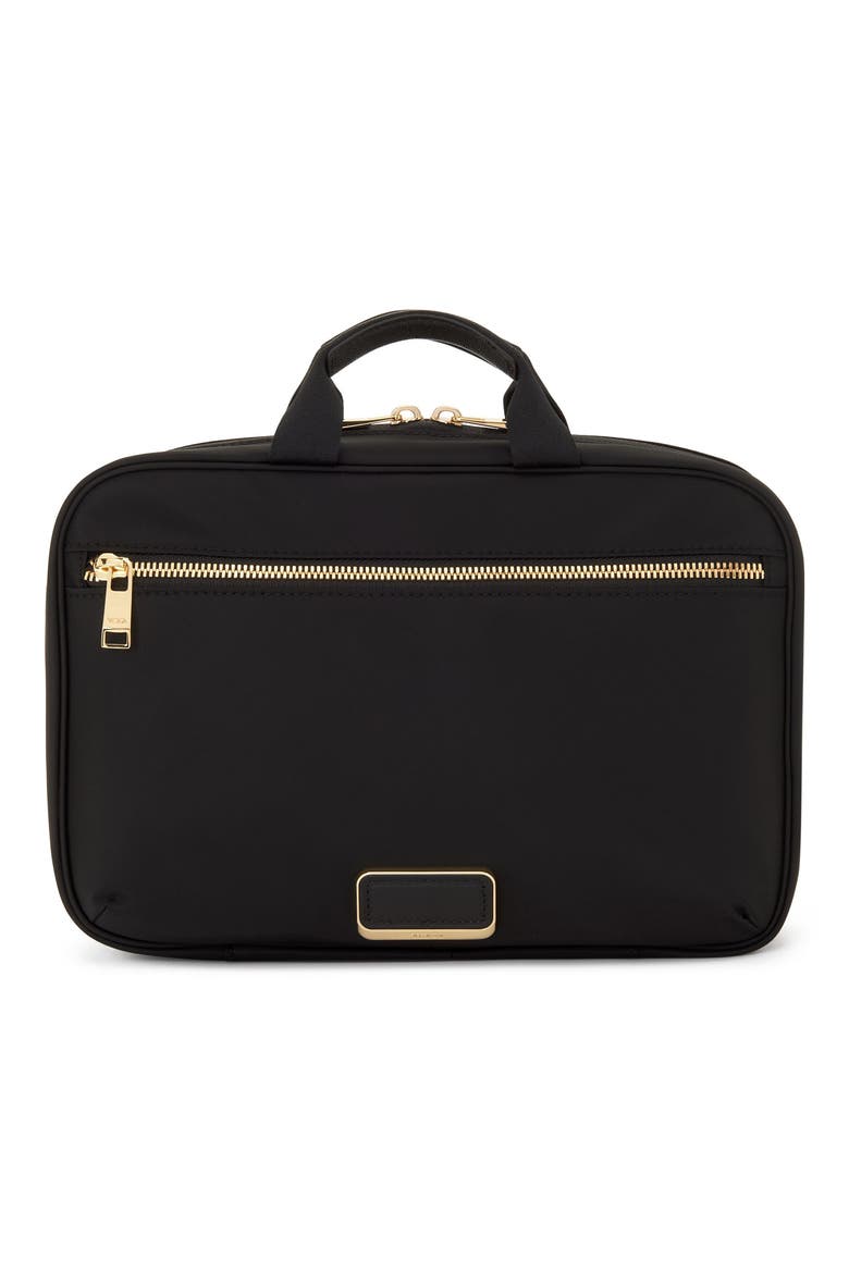 Voyageur Madeline Cosmetics Case, Main, color, BLACK/ GOLD