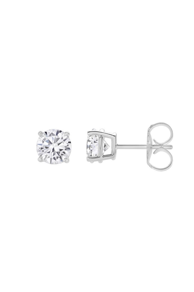 Valeria 1.5 Ct TW Lab Grown Round Diamond Studs 14K Gold Earrings, Main, color, 14K White Gold