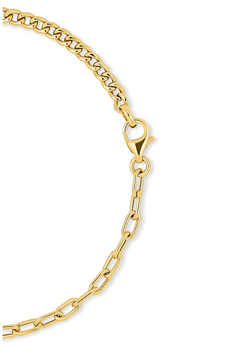 14k Gold Mixed Link Chain Bracelet, Alternate, color, 14K YELLOW GOLD