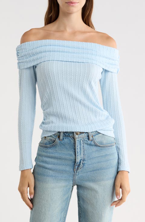 Ruched Off Shoulder Top
