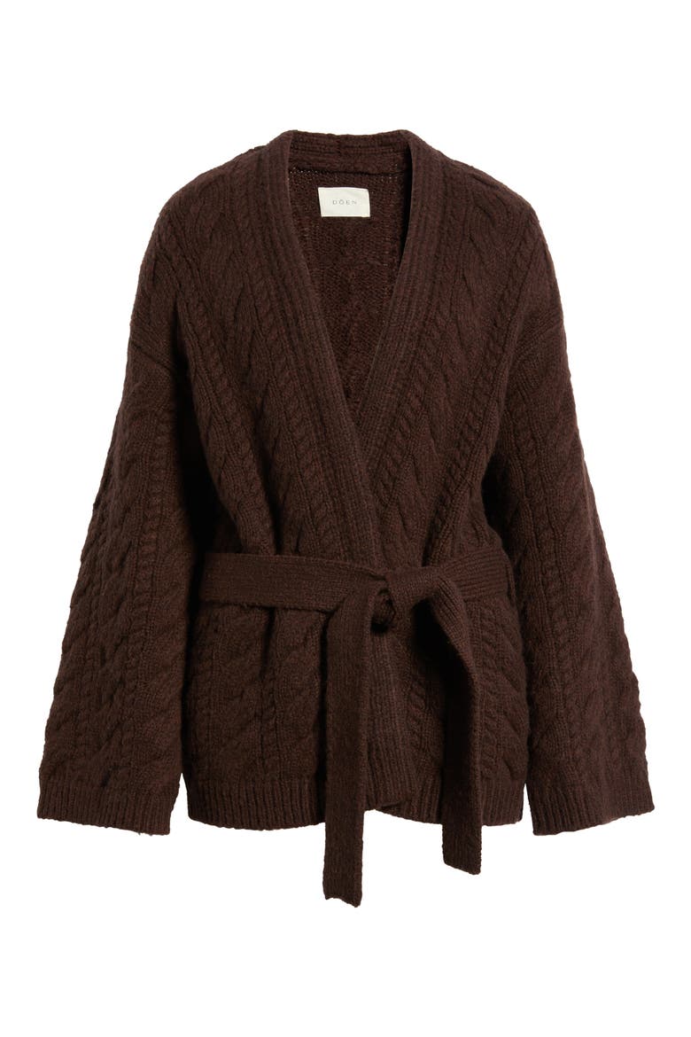 Alpine Cable Cardigan, Alternate, color, SYCAMORE BARK