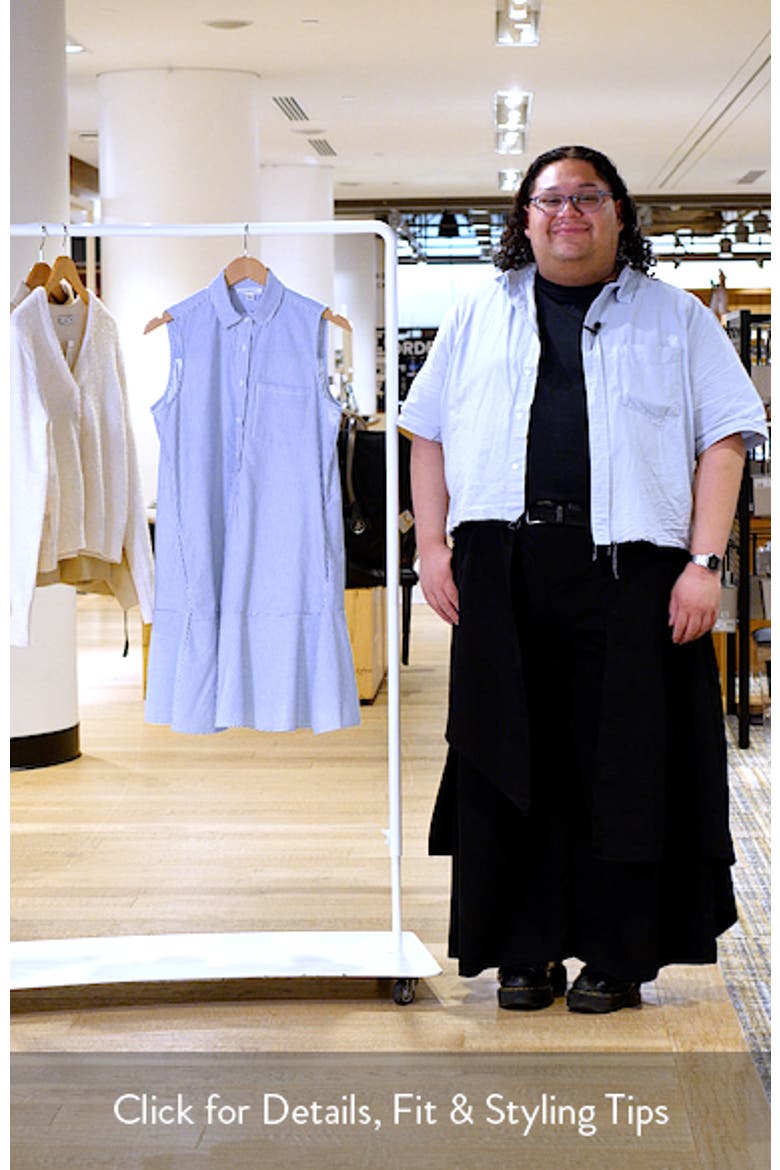 Marina Stripe Sleeveless Cotton Shirtdress video