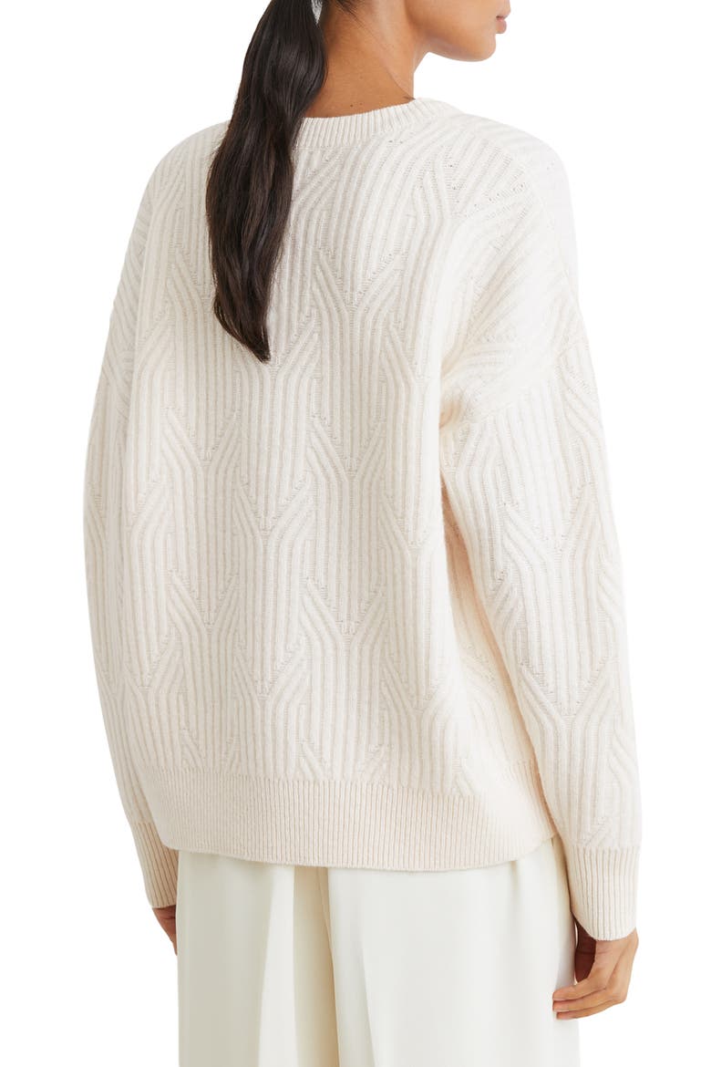 Leah Wool & Cashmere Crewneck Sweater, Alternate, color, IVORY
