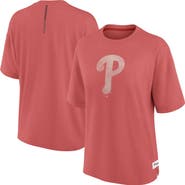 FANATICS Women's Fanatics Red Philadelphia Phillies Oversized Elements Raw Edge Future Ground T-Shirt