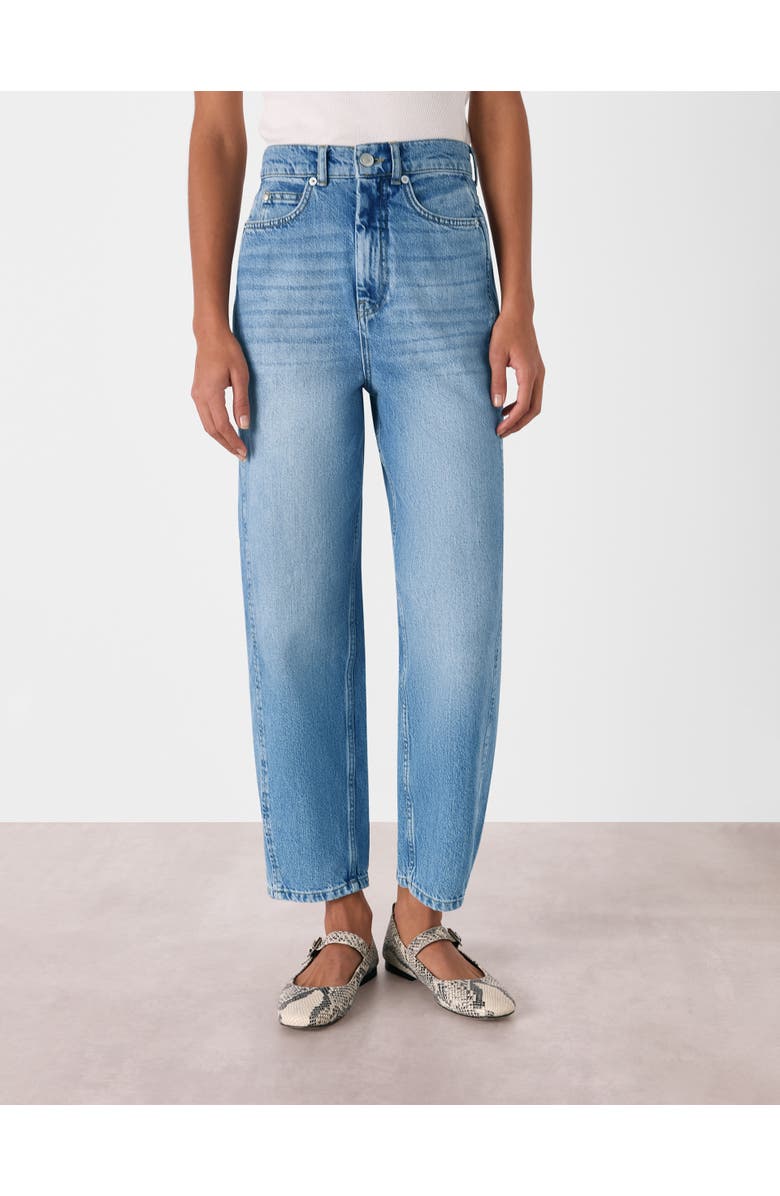 Whistles Authentic Barrel Leg Jean, Alternate, color, Light Wash