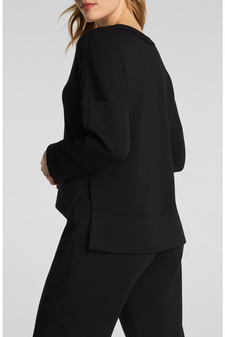 AirEssentials Button Front Cardigan, Alternate, color, VERY BLACK