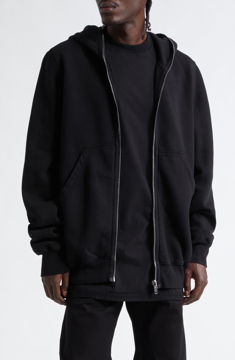 Rick Owens DRKSHDW Jumbo Gimp Hoodie, Main, color, Black