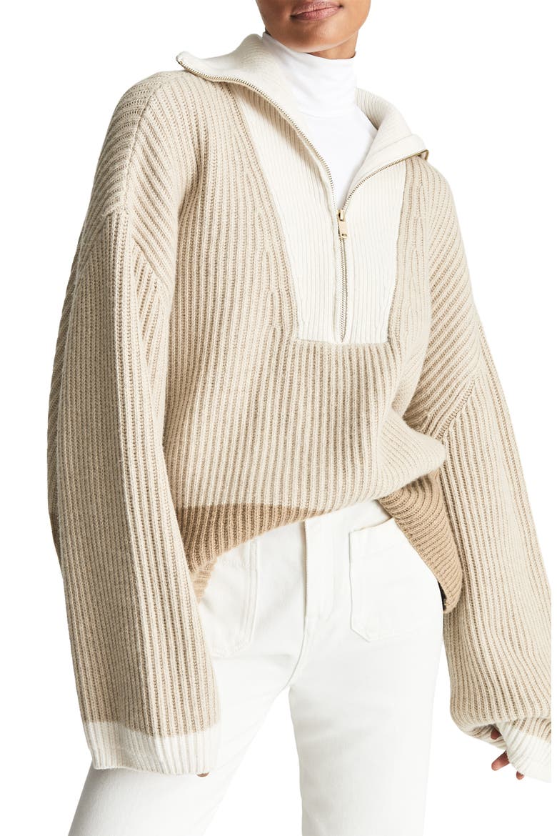 Jackie Wool & Cotton Blend Sweater, Main, color, NEUTRAL