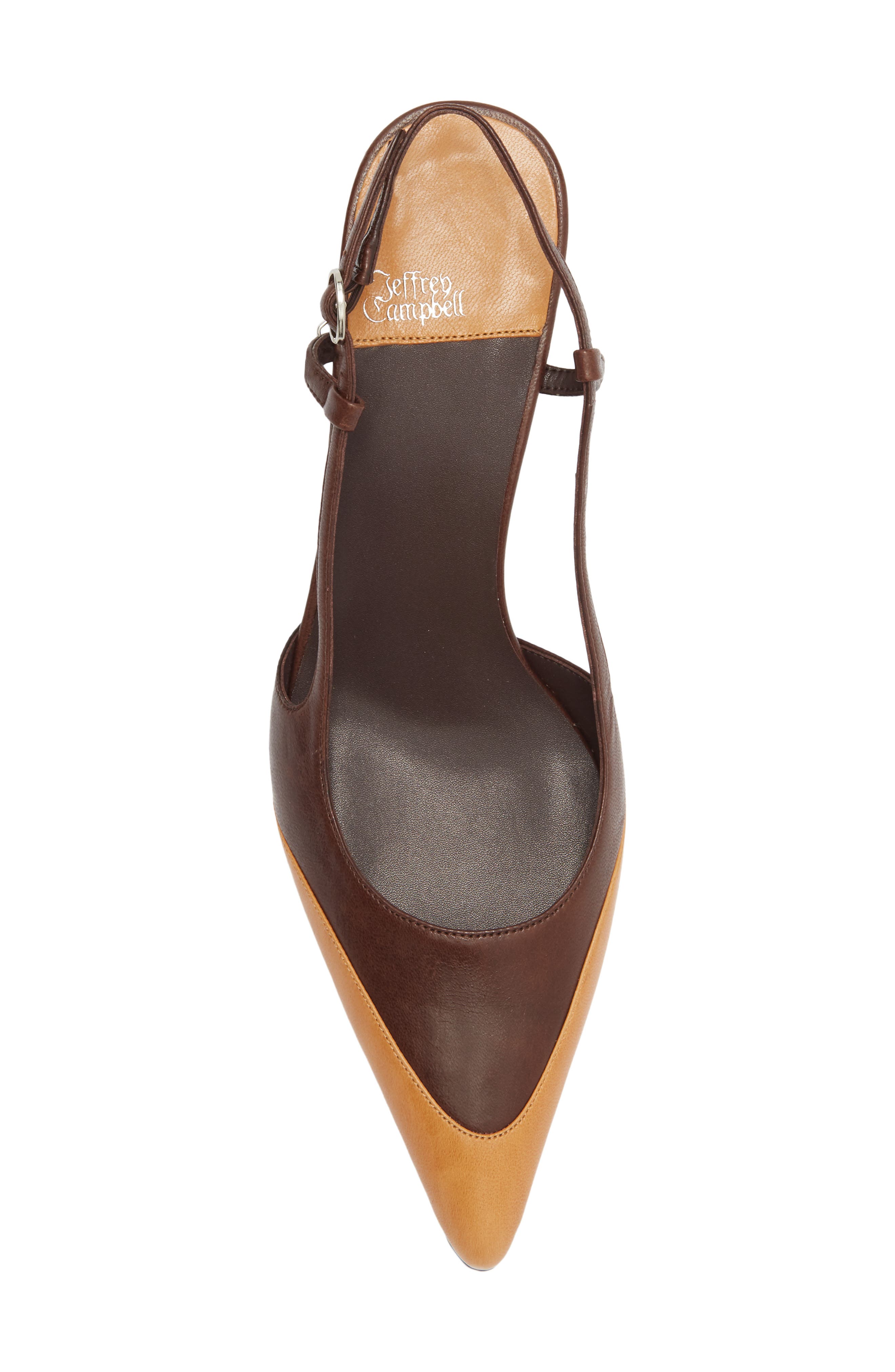 Booshky Slingback Pointed Toe Pump, Alternate, color, BROWN TAN COMBO
