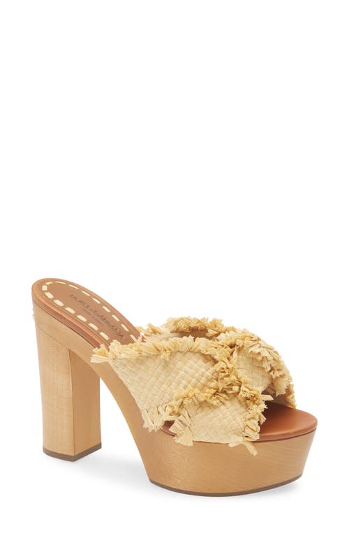 Dolce & Gabbana Dolce&gabbana Raffia Platform Sandal In Brown