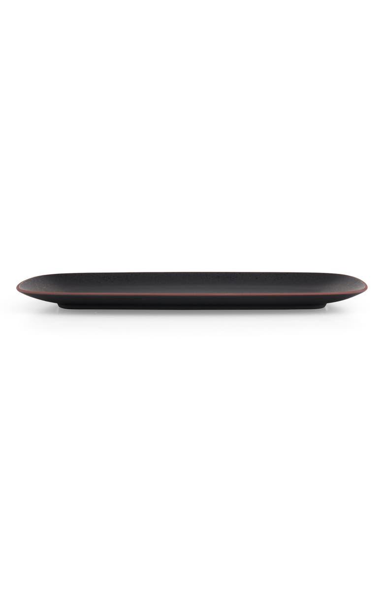 Nambé Taos Rectangular Platter, Alternate, color, Black