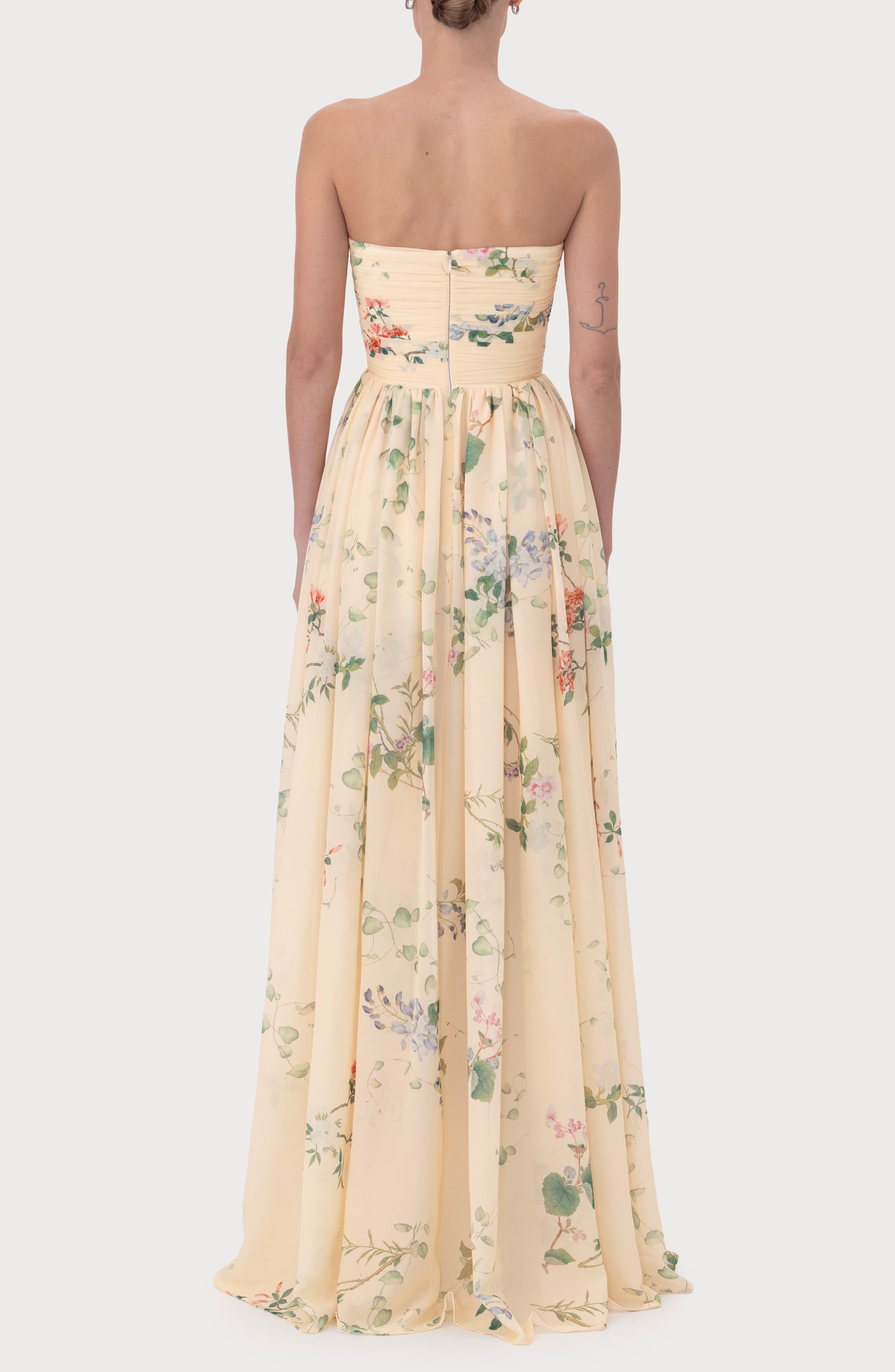 Camille Floral Strapless Gown - image 2